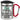 Trinkt man Rum aus der Tasse, ist es gesellschaftlich plötzlich akzeptiert – Karabinerbecher 330 ml – Silber/Rot – Mit Deckel – Ansicht 1 #farbe_silber-rot