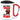 Anti-Stress Tasse für Boxer – Karabinerbecher 330 ml – Weiß/Rot – Mit Deckel – Ansicht 1 #farbe_weiss-rot