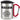 Ich arbeite voll. Ich auch – anders sind die Kollegen nicht zu ertragen – Karabinerbecher 330 ml – Silber/Rot – Mit Deckel – Ansicht 1 #farbe_silber-rot