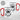 Pause reality play games – Karabinerbecher 330 ml – Weiß/Rot – Ohne Deckel – Ansicht 3 #farbe_weiss-rot