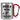Angeln ist meine Therapie – Karabinerbecher 330 ml – Silber/Rot – Ohne Deckel – Ansicht 1 #farbe_silber-rot
