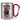 Anti-Stress Tasse für Fußballmamas – Karabinerbecher 330 ml – Silber/Rot – Ohne Deckel – Ansicht 1 #farbe_silber-rot