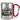Wohnwagenliebe – Karabinerbecher 330 ml – Silber/Rot – Ohne Deckel – Ansicht 1 #farbe_silber-rot