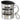 Ich bin Handballerin, was ist deine Superkraft? – Edelstahlbecher 400 ml – Silber – Mit Deckel und Karabiner – Ansicht 1 #farbe_silber