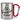 Shhh … there is Prosecco in here – Karabinerbecher 330 ml – Silber/Rot – Ohne Deckel – Ansicht 1 #farbe_silber-rot