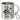 Ich wollte heute die Welt retten, aber es regnet – Edelstahlbecher 400 ml – Silber – Mit Karabiner – Ansicht 1 #farbe_silber