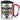 Traue keinem Kollegen, der heute noch keinen Kaffee hatte – Karabinerbecher 330 ml – Silber/Rot – Mit Deckel – Ansicht 1 #farbe_silber-rot