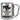 Pew pew, Madafakas – Hasi – Karabinerbecher 330 ml – Silber/Silber – Ohne Deckel – Ansicht 1 #farbe_silber-silber
