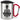 So sieht der beste Mechatroniker der Welt aus! – Karabinerbecher 330 ml – Silber/Rot – Mit Deckel – Ansicht 1 #farbe_silber-rot
