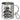 20 Jahre im Dienst – Jubiläum – Edelstahlbecher 400 ml – Silber – Mit Karabiner – Ansicht 1 #farbe_silber