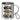 Der Geist ist willig, der Körper chillig – Edelstahlbecher 400 ml – Silber – Mit Karabiner – Ansicht 1 #farbe_silber