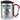 Anti-Stress Tasse für Altenpfleger – Karabinerbecher 330 ml – Silber/Rot – Mit Deckel – Ansicht 1 #farbe_silber-rot