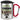 Traue keiner Lehrerin, die heute noch keinen Kaffee hatte – Karabinerbecher 330 ml – Silber/Rot – Mit Deckel – Ansicht 1 #farbe_silber-rot