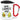 You complete me avocado – Karabinerbecher 330 ml – Weiß/Rot – Mit Deckel – Ansicht 1 #farbe_weiss-rot