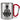 So sieht der beste Bruder der Welt aus! – Karabinerbecher 330 ml – Silber/Rot – Ohne Deckel – Ansicht 1 #farbe_silber-rot