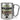 Traue keinem Kollegen, der heute noch keinen Kaffee hatte – Karabinerbecher 330 ml – Silber/Silber – Ohne Deckel – Ansicht 1 #farbe_silber-silber