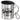 Endlich Schulkind – personalisiert – Edelstahlbecher 400 ml – Silber – Mit Deckel und Karabiner – Ansicht 1 #farbe_silber