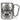 Endlich Schulkind – personalisiert – Karabinerbecher 330 ml – Silber/Silber – Ohne Deckel – Ansicht 1 #farbe_silber-silber