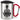 So sieht die beste Lehrerin der Welt aus! – Karabinerbecher 330 ml – Silber/Rot – Mit Deckel – Ansicht 1 #farbe_silber-rot