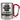 Ich bin Zwillingsmama, was ist deine Superkraft? – Karabinerbecher 330 ml – Silber/Rot – Ohne Deckel – Ansicht 1 #farbe_silber-rot