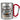 Ich bin jetzt Handwerks-Azubi – Karabinerbecher 330 ml – Silber/Rot – Ohne Deckel – Ansicht 1 #farbe_silber-rot