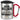 Ich bin Kellner, was ist deine Superkraft? – Karabinerbecher 330 ml – Silber/Rot – Mit Deckel – Ansicht 1 #farbe_silber-rot