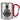 So sieht der beste Dachdecker der Welt aus! – Karabinerbecher 330 ml – Silber/Rot – Ohne Deckel – Ansicht 1 #farbe_silber-rot