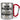 Ich bin Postbote, was ist deine Superkraft? – Karabinerbecher 330 ml – Silber/Rot – Ohne Deckel – Ansicht 1 #farbe_silber-rot
