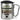 Traue keinem Geschäftsführer, der heute noch keinen Kaffee hatte – Karabinerbecher 330 ml – Silber/Silber – Mit Deckel – Ansicht 1 #farbe_silber-silber