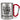 Endlich Schulkind für Mädchen – personalisiert – Karabinerbecher 330 ml – Silber/Rot – Ohne Deckel – Ansicht 1 #farbe_silber-rot