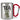 Tea-Rex – Karabinerbecher 330 ml – Silber/Rot – Ohne Deckel – Ansicht 1 #farbe_silber-rot
