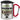 Traue keinem Assistenten, der heute noch keinen Kaffee hatte – Karabinerbecher 330 ml – Silber/Rot – Mit Deckel – Ansicht 1 #farbe_silber-rot