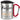 Kaffee, weil es für Spritz zu früh ist – Karabinerbecher 330 ml – Silber/Rot – Mit Deckel – Ansicht 1 #farbe_silber-rot