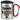 Traue keinem Trainer, der heute noch keinen Kaffee hatte – Karabinerbecher 330 ml – Silber/Rot – Mit Deckel – Ansicht 1 #farbe_silber-rot