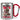Anti-Stress Tasse für Konditoren – Karabinerbecher 330 ml – Silber/Rot – Ohne Deckel – Ansicht 1 #farbe_silber-rot