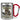 Anti-Stress Tasse für Steuerberater – Karabinerbecher 330 ml – Silber/Rot – Ohne Deckel – Ansicht 1 #farbe_silber-rot