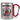 Anti-Stress Tasse für Influencer – Karabinerbecher 330 ml – Silber/Rot – Ohne Deckel – Ansicht 1 #farbe_silber-rot
