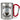 Espresso Patronum – Karabinerbecher 330 ml – Silber/Rot – Ohne Deckel – Ansicht 1 #farbe_silber-rot