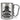 10 Jahre im Dienst – Jubiläum – Karabinerbecher 330 ml – Silber/Silber – Ohne Deckel – Ansicht 1 #farbe_silber-silber