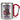 Anti-Stress Tasse für Omas – Karabinerbecher 330 ml – Silber/Rot – Ohne Deckel – Ansicht 1 #farbe_silber-rot