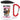Anti-Stress Tasse für Reiterinnen – Karabinerbecher 330 ml – Weiß/Rot – Mit Deckel – Ansicht 1 #farbe_weiss-rot