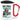 Anti-Stress Tasse für den Kundenservice – Karabinerbecher 330 ml – Weiß/Rot – Mit Deckel – Ansicht 1 #farbe_weiss-rot