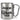 Glühweintasse mit Wunschnamen – Karabinerbecher 330 ml – Silber/Silber – Ohne Deckel – Ansicht 1 #farbe_silber-silber