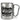 Glühwein löst keine Probleme, Wasser aber auch nicht – Karabinerbecher 330 ml – Silber/Silber – Ohne Deckel – Ansicht 1 #farbe_silber-silber