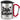 Glühschwein – Karabinerbecher 330 ml – Silber/Rot – Mit Deckel – Ansicht 1 #farbe_silber-rot