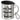 Die erste Tasse ist zum Aufwärmen, der Rest ist Tradition – Edelstahlbecher 400 ml – Silber – Mit Deckel und Karabiner – Ansicht 1 #farbe_silber