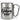 Mein Bluttyp: Glühwein positiv – Karabinerbecher 330 ml – Silber/Silber – Ohne Deckel – Ansicht 1 #farbe_silber-silber