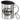 Mein Bluttyp: Glühwein positiv – Edelstahlbecher 400 ml – Silber – Mit Deckel und Karabiner – Ansicht 1 #farbe_silber