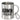 Glühwein o'clock – Edelstahlbecher 400 ml – Silber – Mit Karabiner – Ansicht 1 #farbe_silber