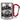 Glühschwein – Karabinerbecher 330 ml – Silber/Rot – Ohne Deckel – Ansicht 1 #farbe_silber-rot